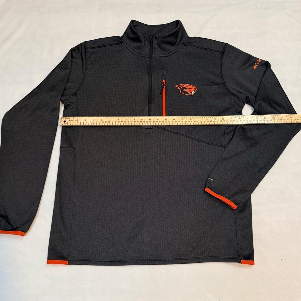 Oregon State Beavers Columbia Men's Large Dark Gray Quarter-Zip Jacket - Picture 2 of 8